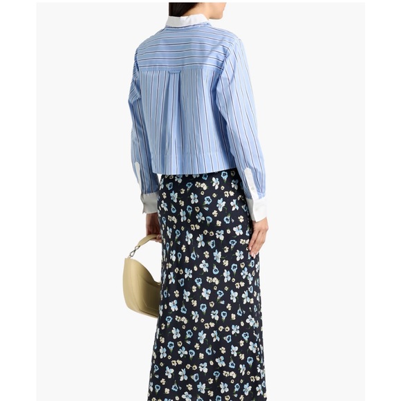 NWT Veronica Beard Maia double collar top - Picture 4 of 10